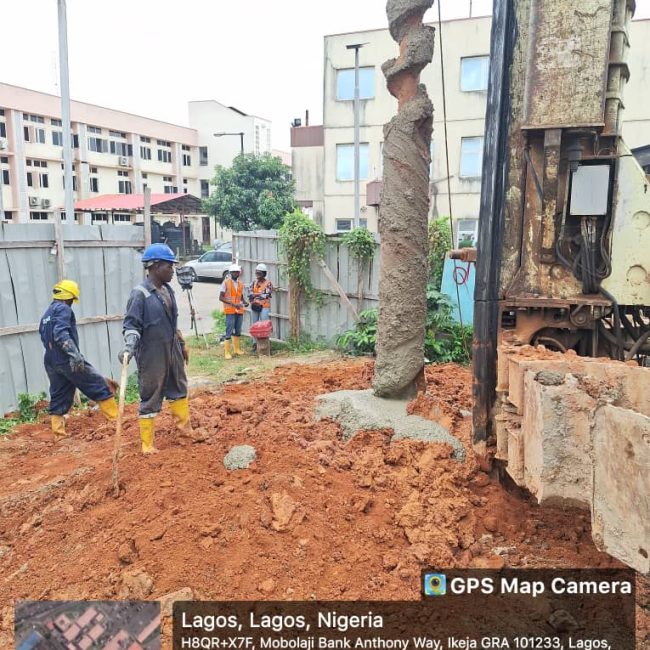 CFA Piling Contractor Lagos | Installation of CFA Piles in Victoria Island